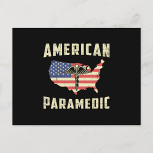 Carte Postale Ambulance paramédicale américaine EMS EMT Nurse Fu