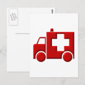 Carte Postale Ambulance / TEM (Devant / Derrière)