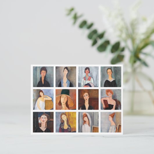 Carte Postale Amedeo Modigliani - Collage de chefs-d'oeuvre (Debout devant)
