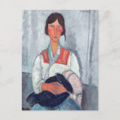 Carte Postale Amedeo Modigliani - Femme tzigane avec bébé (Devant)