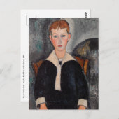 Carte Postale Amedeo Modigliani - Garçon en Sailor (Devant / Derrière)