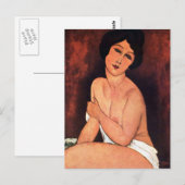 Carte Postale Amedeo Modigliani Grande Femme Assis (Devant / Derrière)
