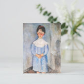 Carte Postale Amedeo Modigliani - Petite fille en bleu (Debout devant)