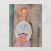 Carte Postale Amedeo Modigliani - Une fille avec une blouse Polk (Devant)