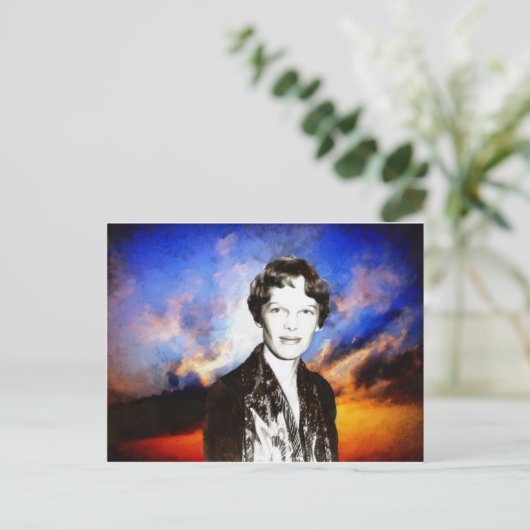 Carte Postale Amelia Earhart (Debout devant)