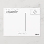 Carte Postale Amelia Earhart (Dos)