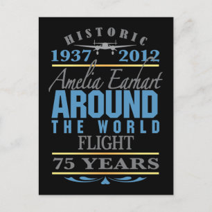 Carte Postale Amelia Earhart 75 Anniversaire