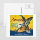 Carte Postale America Apple Crate LabelDufur, OU (Devant / Derrière)