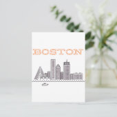 Carte Postale America Boston City Skyline, Boston Ma Us Skyline (Debout devant)