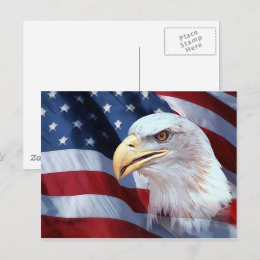 Carte Postale Américain Eagle (Devant / Derrière)