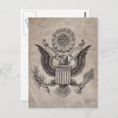 Carte postale américaine à l'ancienne robe d'armoi (Devant / Derrière)