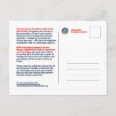 Carte postale américaine aux sénateurs (Dos)