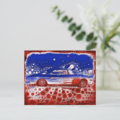 Carte postale américaine classique flambée (Debout devant)