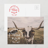 Carte postale américaine du Texas (Devant / Derrière)