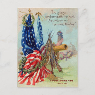 Carte postale américaine vintage personnalisable