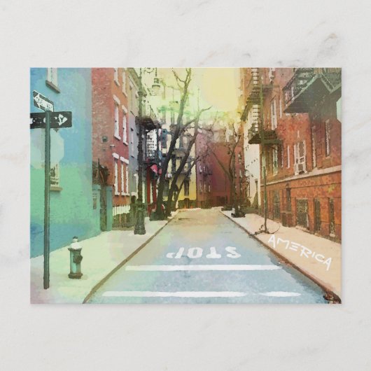 Carte postale American Backstreet Scène Urban Pop (Devant)