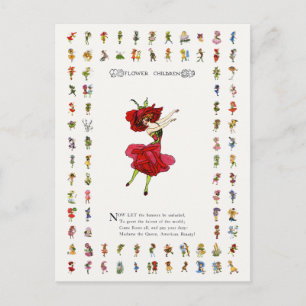 Carte Postale American Beauty Rose, Whimsical Flowers Livre Art