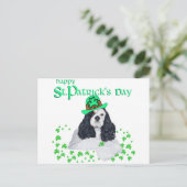 Carte Postale American Cocker Spaniel Saint-Patrick (Debout devant)