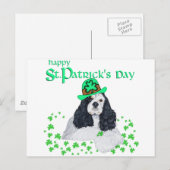 Carte Postale American Cocker Spaniel Saint-Patrick (Devant / Derrière)