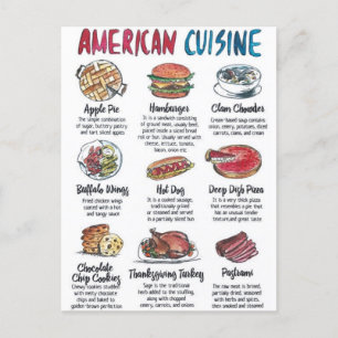 Carte Postale American cuisine