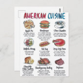 Carte Postale American cuisine (Devant / Derrière)