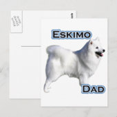 Carte Postale American Eskimo Chien Papa 4 (Devant / Derrière)