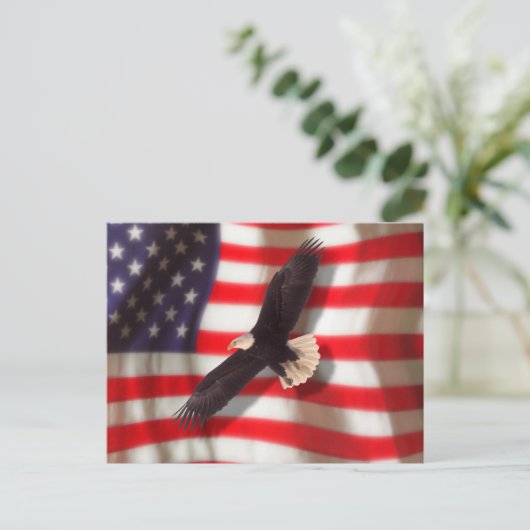 Carte postale American Flag & Eagle (Debout devant)