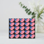 Carte Postale American Flag Heart (Debout devant)