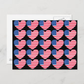 Carte Postale American Flag Heart (Devant / Derrière)