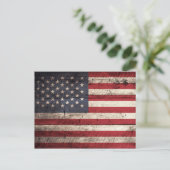 Carte Postale American Flag on old Wood Grain (Debout devant)