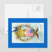 Carte postale - American Flag Star Eagle (Devant / Derrière)
