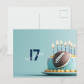 Carte Postale American Football Birthday Cake (Devant / Derrière)