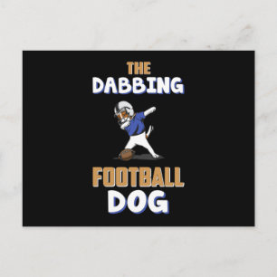 Carte Postale American Football Dabbing Chien Jeu Drôle Drôle Id