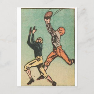 Carte Postale American Football Vintage découpe bande dessinée