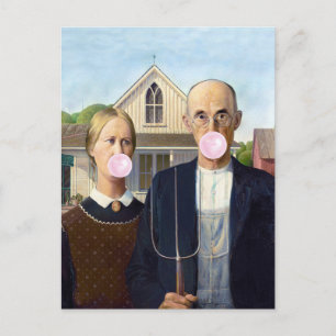 Carte Postale American Gothic Grant Wood