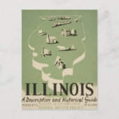 Carte Postale American Guide Series Volume On Illinois. (Devant)