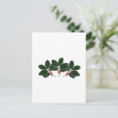 Carte Postale American Holly Feuilles - Berries (Debout devant)