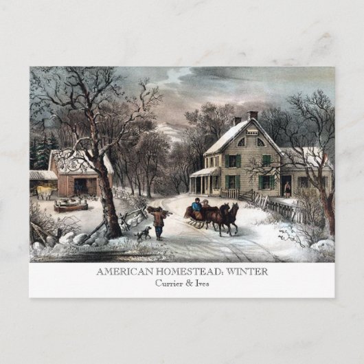 Carte postale - AMERICAN HOMESTEAD : Hiver (Devant)
