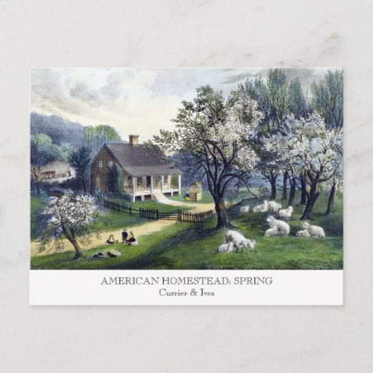 Carte postale - AMERICAN HOMESTEAD : Printemps (Devant)
