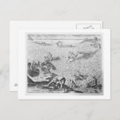 Carte Postale American Indian method of whaling, from an account (Devant / Derrière)