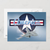 Carte Postale American Jet Air Force (Devant / Derrière)