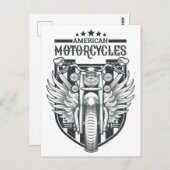 Carte postale "American Motocycles" (Devant / Derrière)