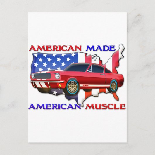 Carte Postale American Muscle Car (Devant)