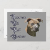 Carte postale American Pit Bull Terrier (APBT) (Devant / Derrière)