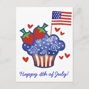 Carte postale American Pride Cupcake