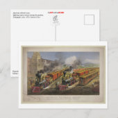 Carte Postale American Railroad Scene, 1874, Currier & Ives (Devant / Derrière)