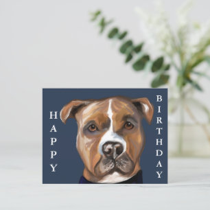 CARTE POSTALE AMERICAN STAFFORDSHIRE TERRIER 
