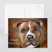 CARTE POSTALE AMERICAN STAFFORDSHIRE TERRIER  (Devant / Derrière)