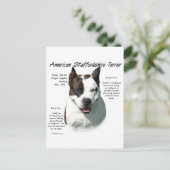 Carte Postale American Staffordshire Terrier History, (Debout devant)