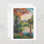 Carte Postale American Steel & Wire Co Fence Road Scene (Devant / Derrière)